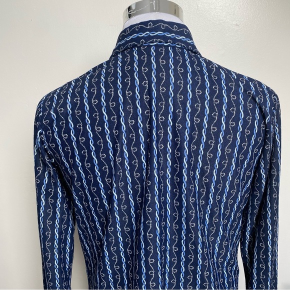 Vintage 70s Chainlink Dagger Collar Button Up Shirt - Picture 8 of 15